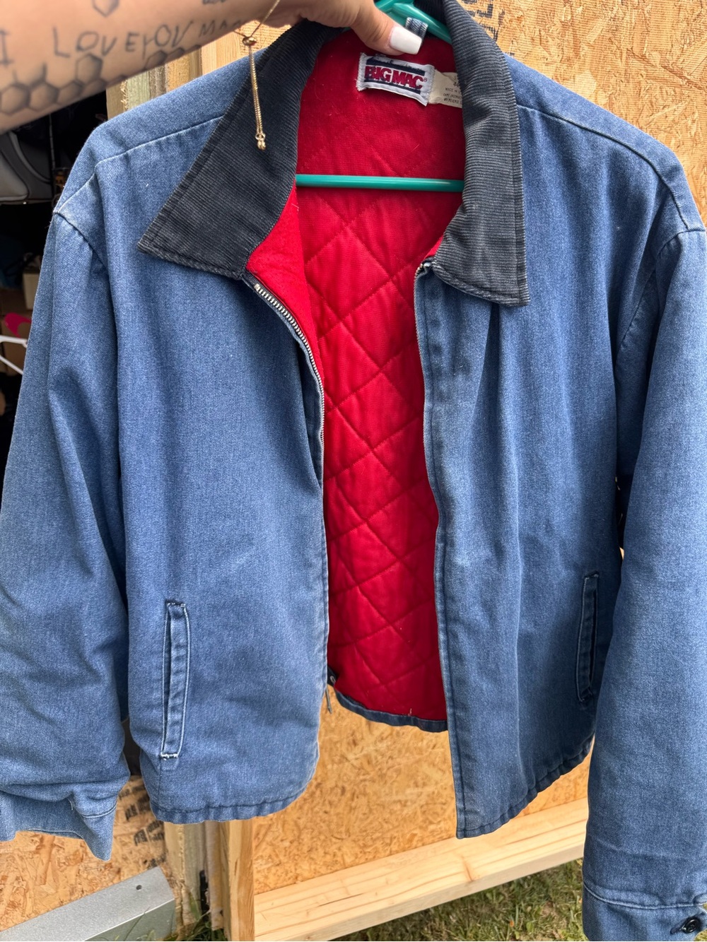Vtg 70s Big Mac Quilt Lined Work Mechanic Jacket